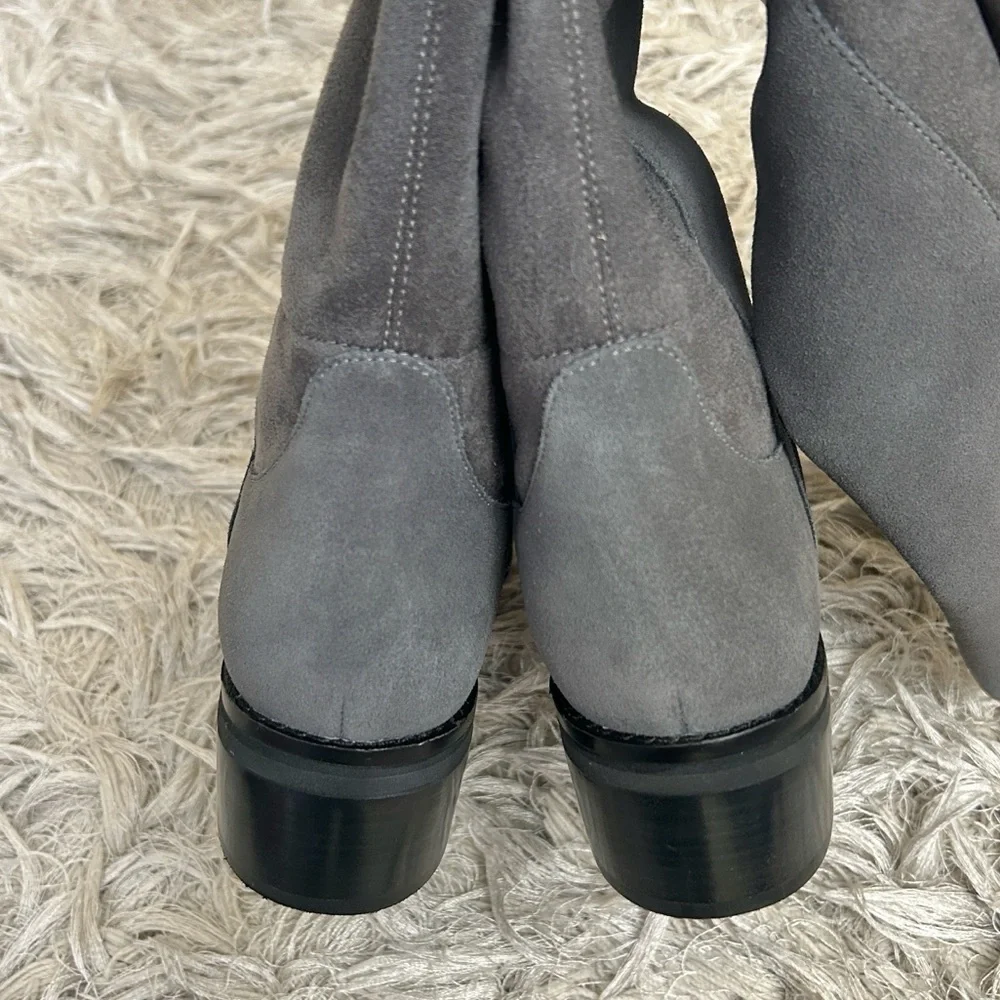 Cole Haan Calgary Water Resistant Suede Over The Knee Boots in Gray Sz 6